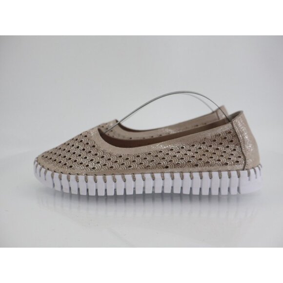 Ilse Jacobsen Women Tulip Bit Platform Slip On Shoe Size 40 10 Tan Metallic - Picture 5 of 12